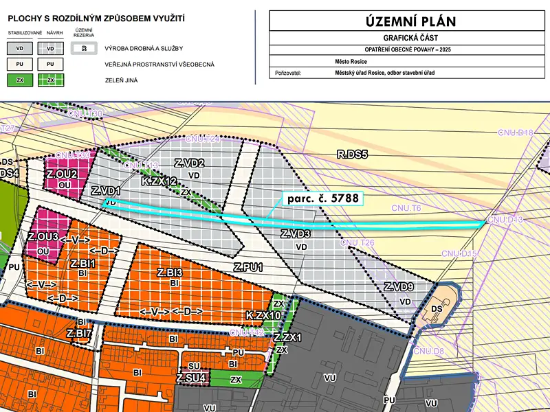 Prodej komerčního pozemku 4881 m², Rosice – náhled fotky 2