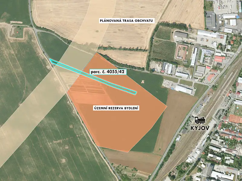 Prodej stavebního pozemku 2936 m², Kyjov – náhled fotky 3