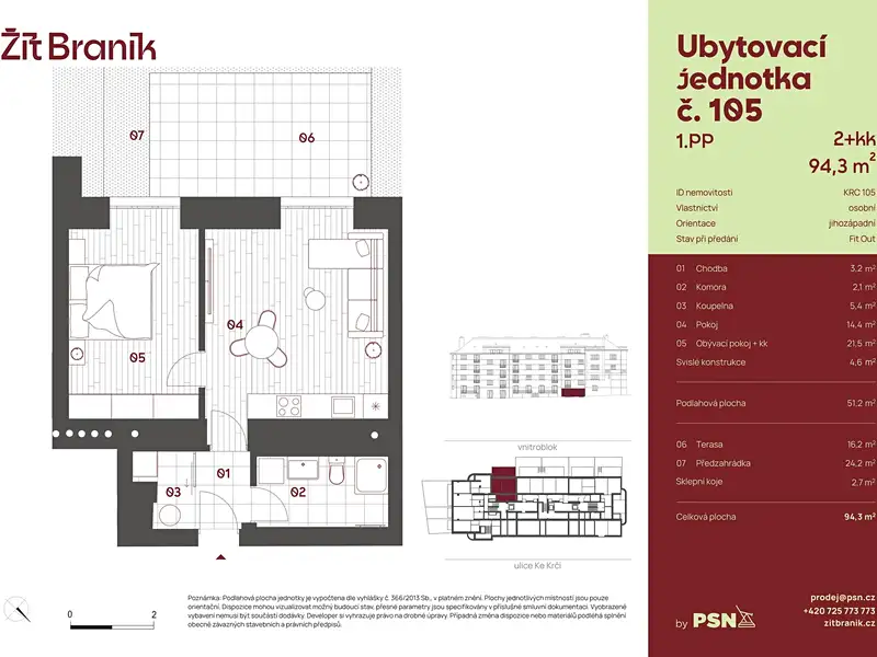 Prodej bytu 2+kk 47 m², Praha – náhled fotky 2