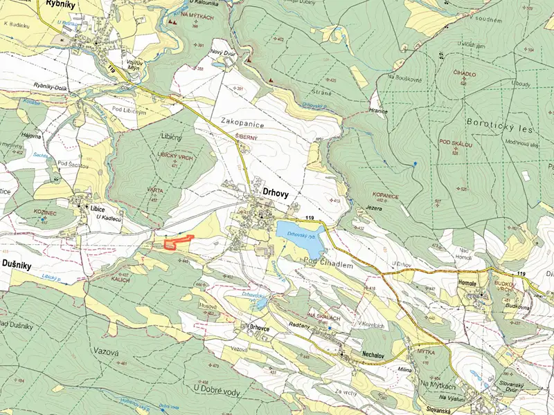 Prodej louky 15195 m², Drhovy – náhled fotky 2