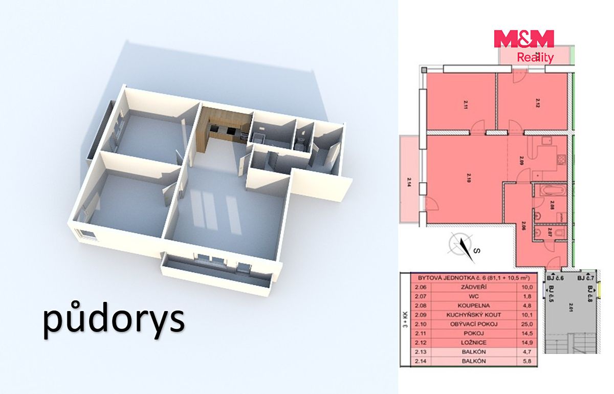 Prodej bytu 3+kk 81 m² – fotografie 2