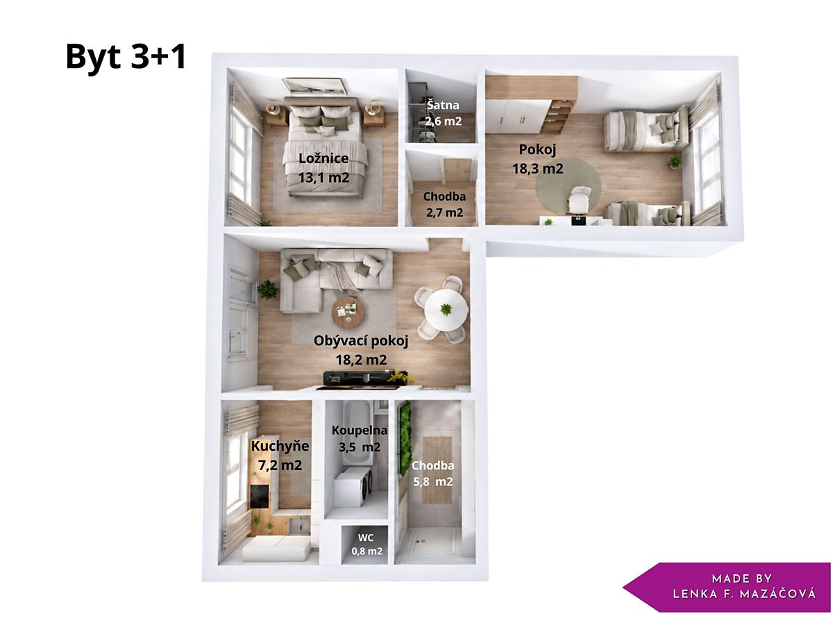 Prodej bytu 3+1 72 m² – fotografie 5