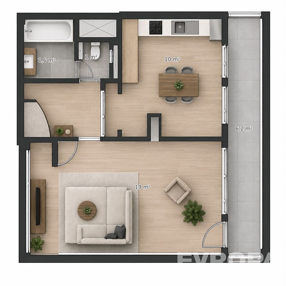 Prodej bytu 1+1 44 m² – fotografie 3