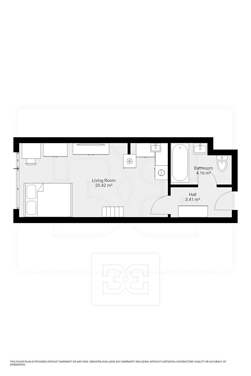 Pronájem bytu 1+kk 30 m² – fotografie 3