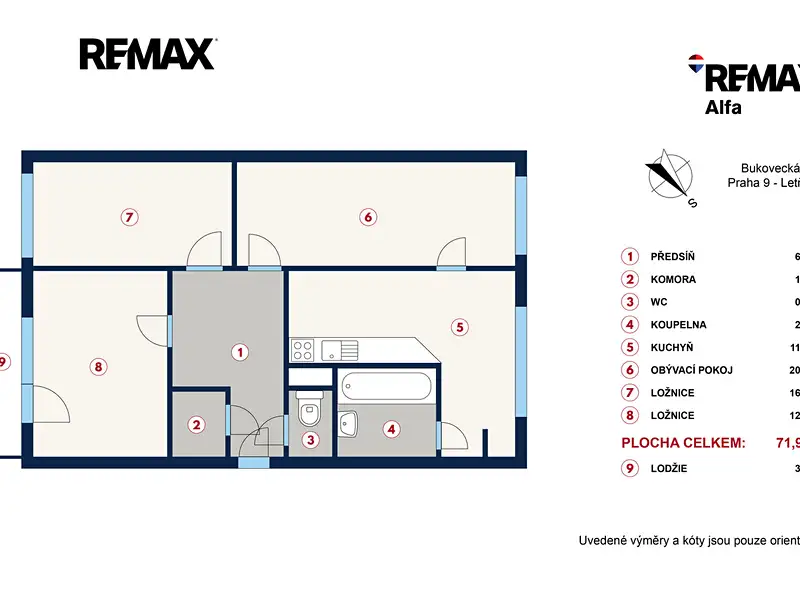 Prodej bytu 3+1 71 m², Praha – náhled fotky 2