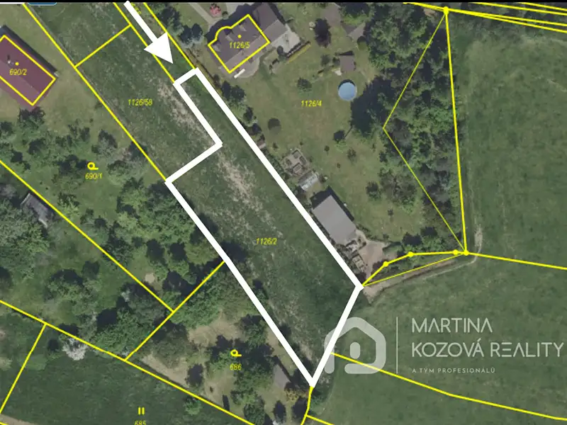 Prodej stavebního pozemku 1620 m², Divišov – náhled fotky 3