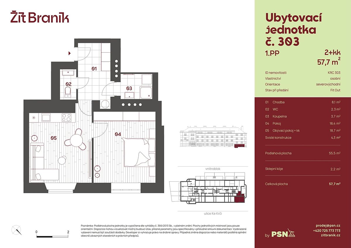 Prodej bytu 2+kk 51 m² – fotografie 2