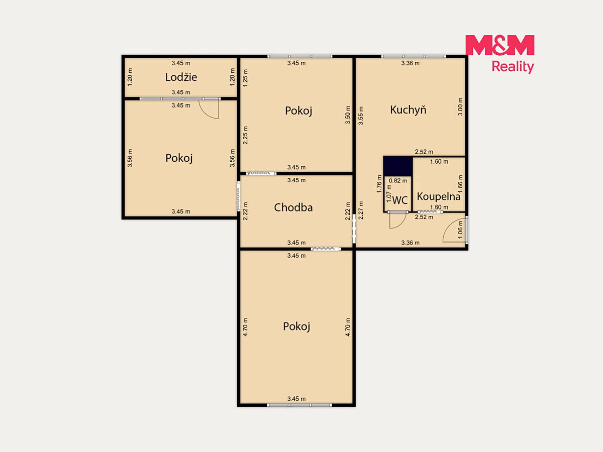 Prodej bytu 3+1 68 m² – fotografie 3