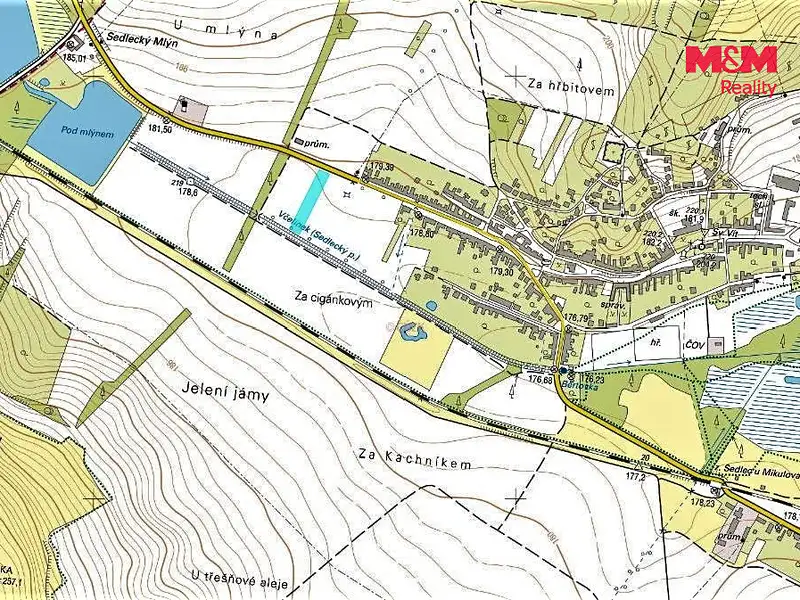 Prodej pozemku 4429 m², Sedlec – náhled fotky 2