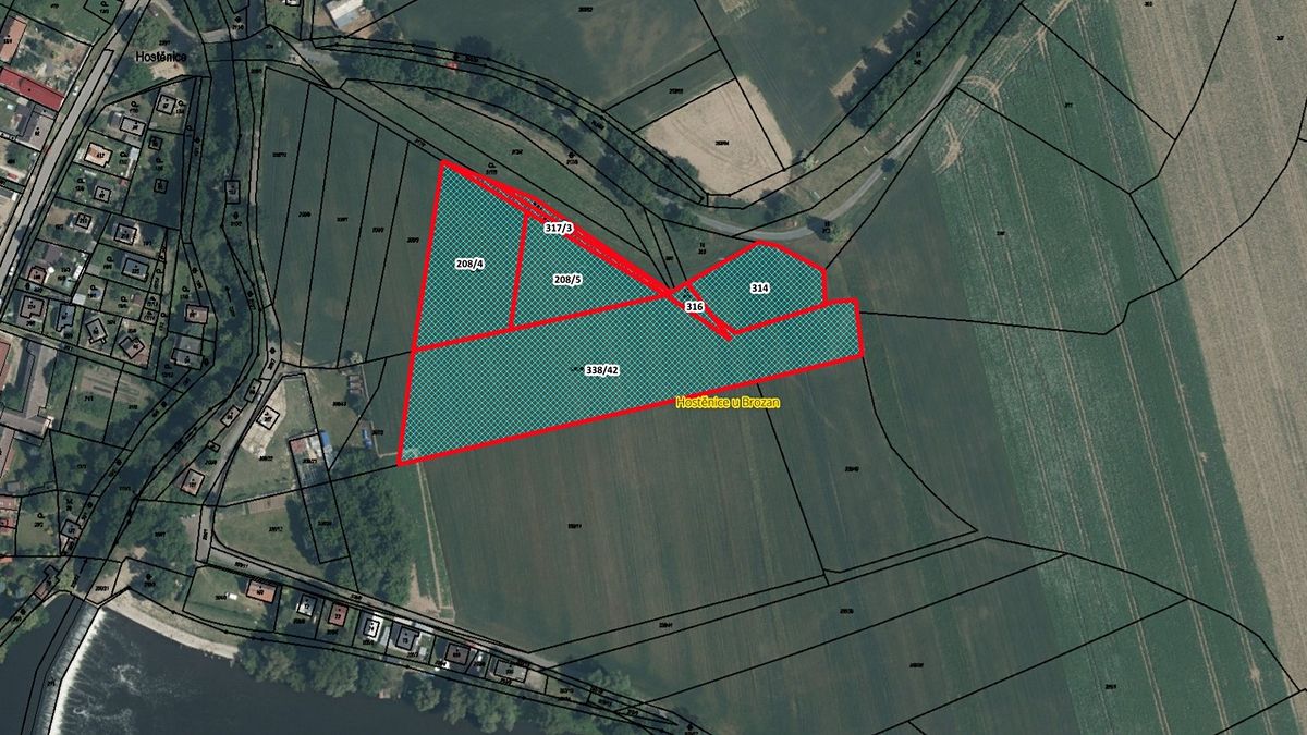 Prodej pole 12535 m², Brozany nad Ohří – fotka 1 z 3