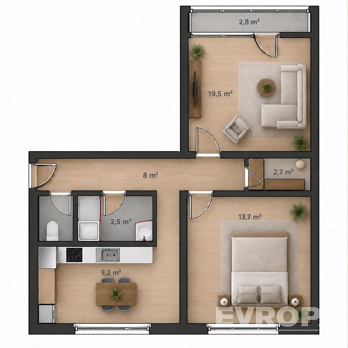 Prodej bytu 2+1 61 m² – fotografie 3