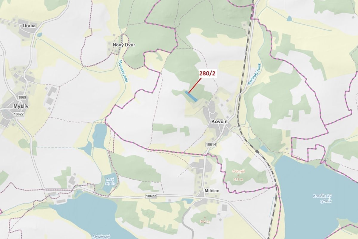 Dražba lesa 4872 m², Kovčín – fotka 1 z 3