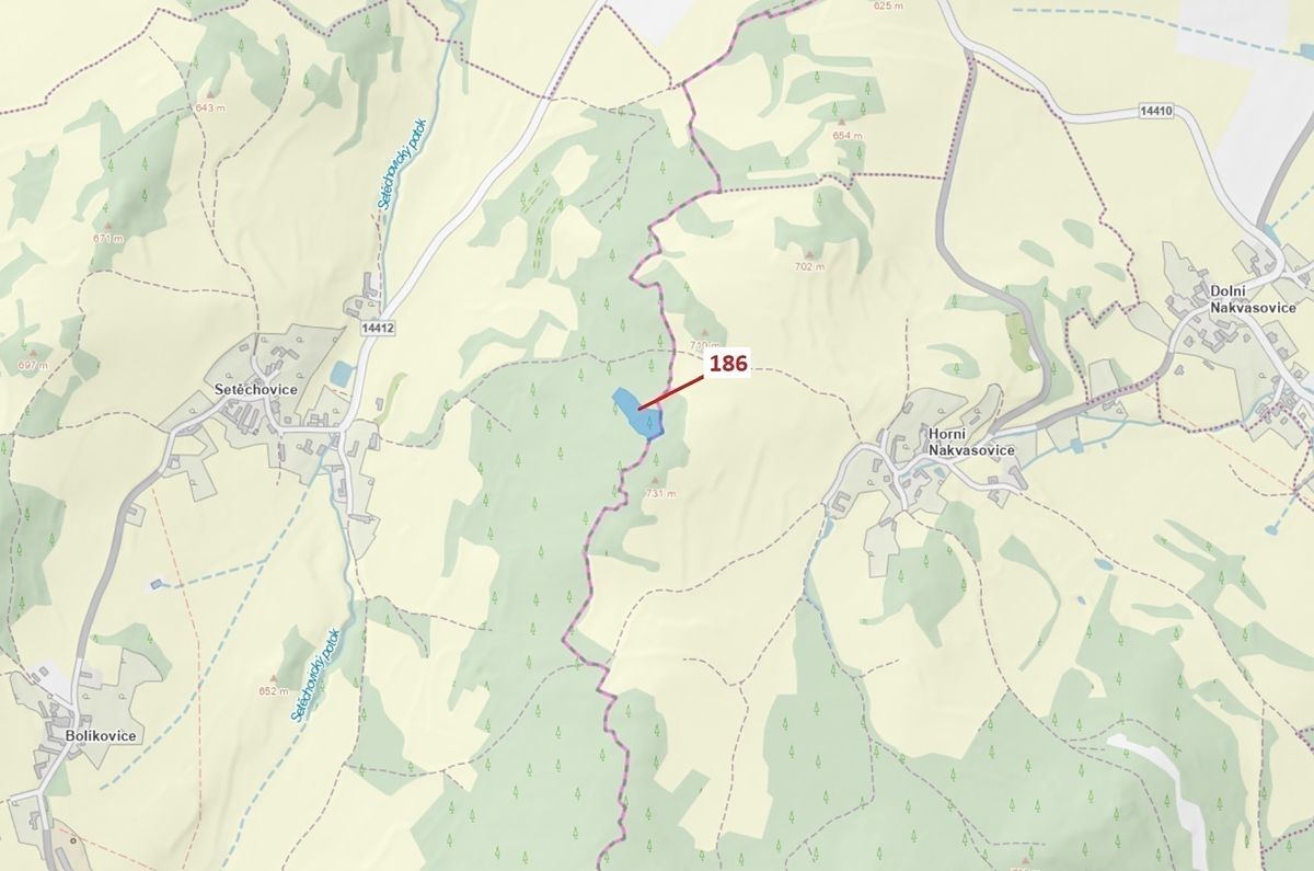 Dražba lesa 4542 m², Zálezly – fotka 1 z 3