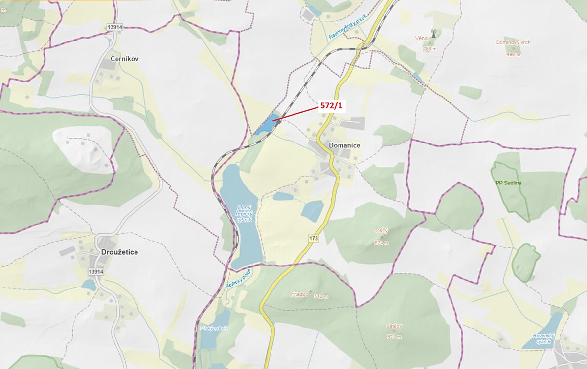Dražba lesa 13245 m², Radomyšl – fotka 1 z 3