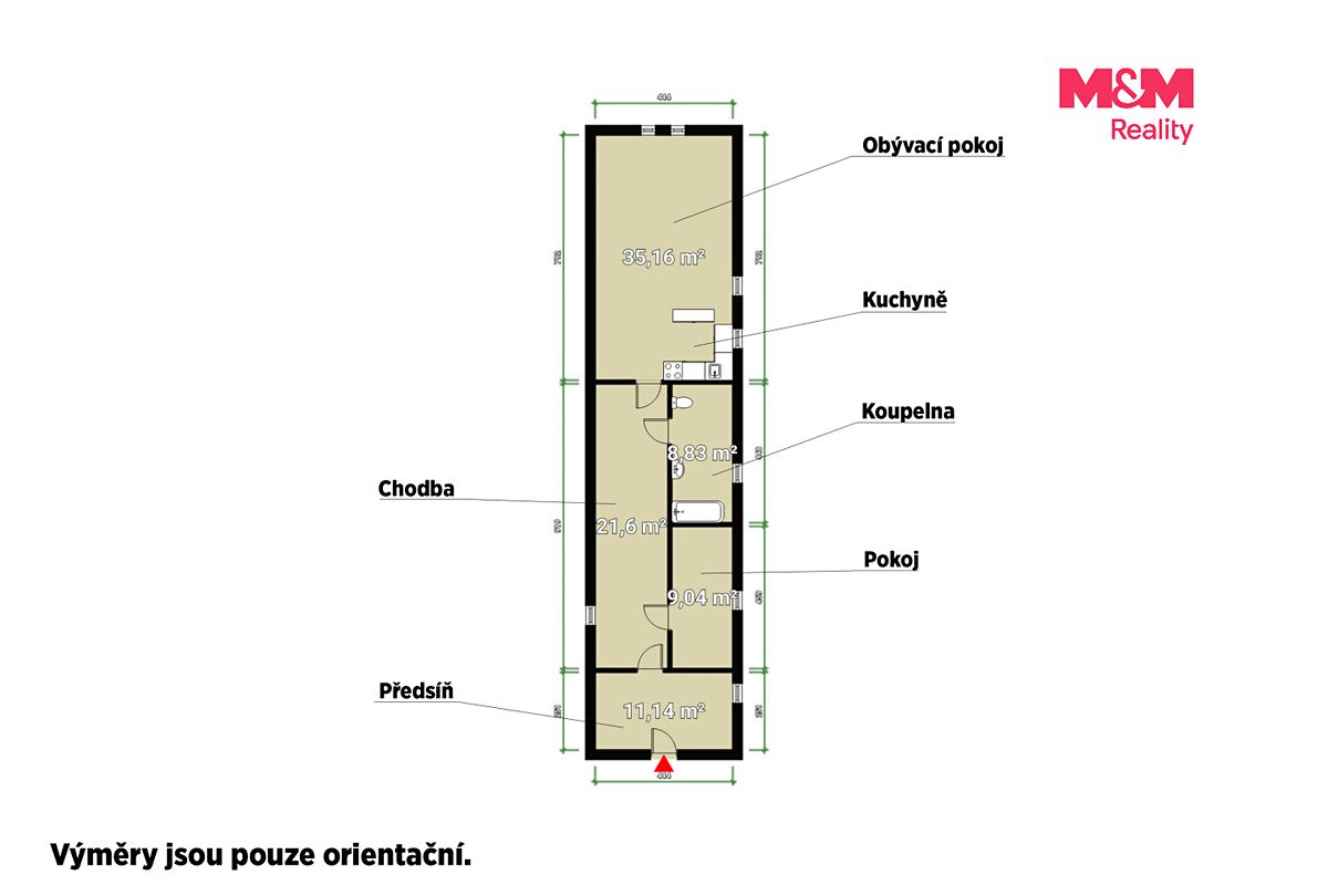 Pronájem bytu 2+kk 84 m² – fotografie 2