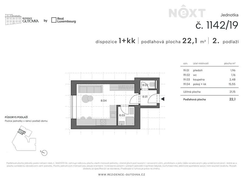 Prodej bytu 1+kk 22 m², Praha – náhled fotky 3