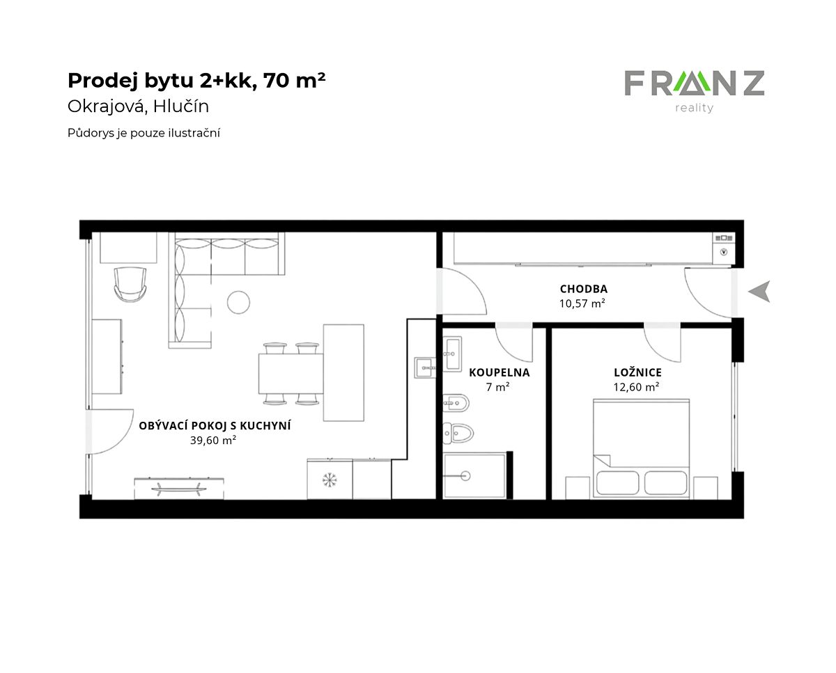 Prodej bytu 2+kk 70 m² – fotografie 5