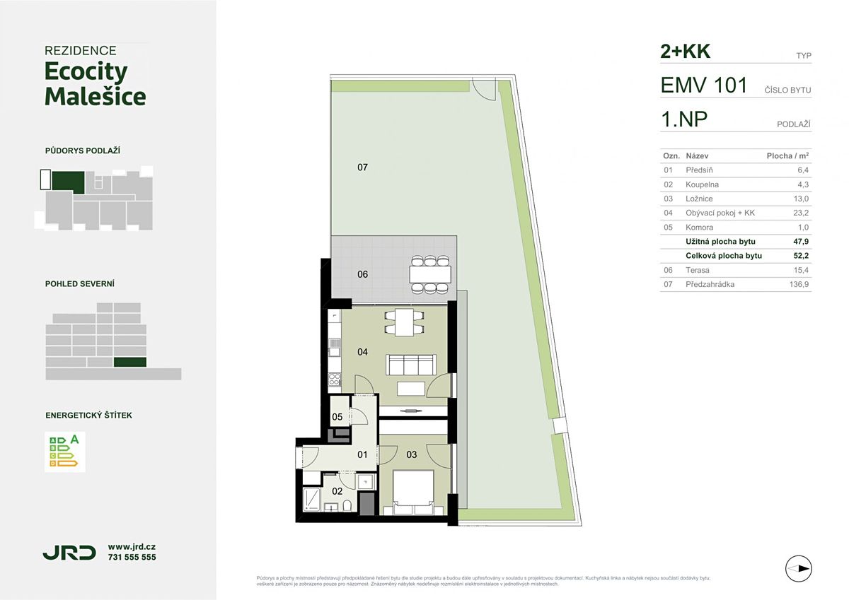 Prodej bytu 2+kk 52 m² – fotografie 2