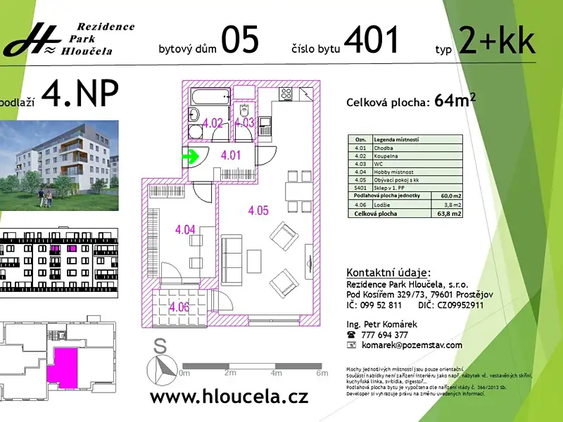 Prodej bytu 2+kk 60 m², Prostějov – náhled fotky 3