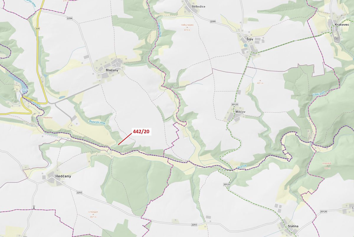 Dražba lesa 33 m², Břežany – fotka 1 z 3