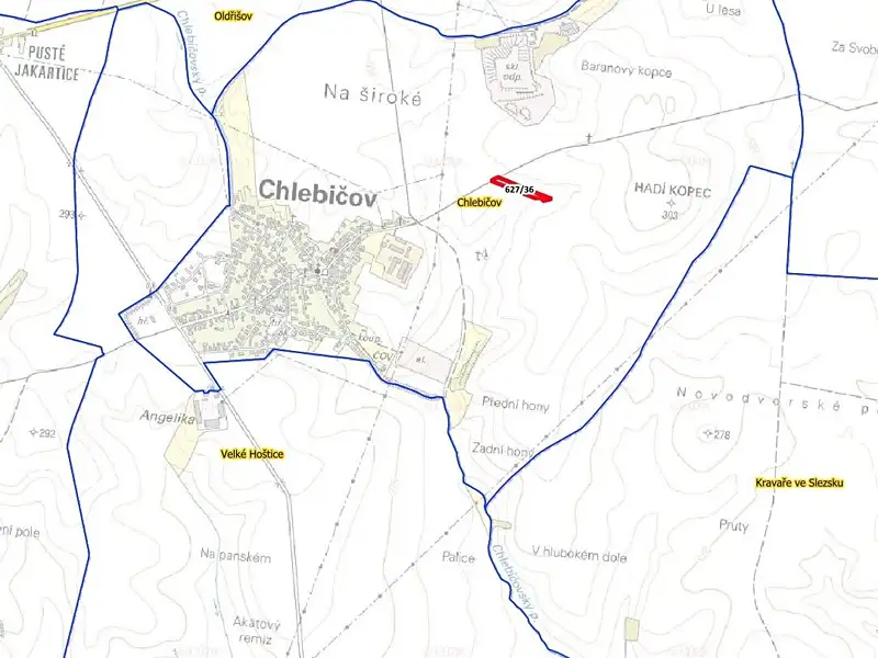 Prodej pole 5163 m², Chlebičov – náhled fotky 3