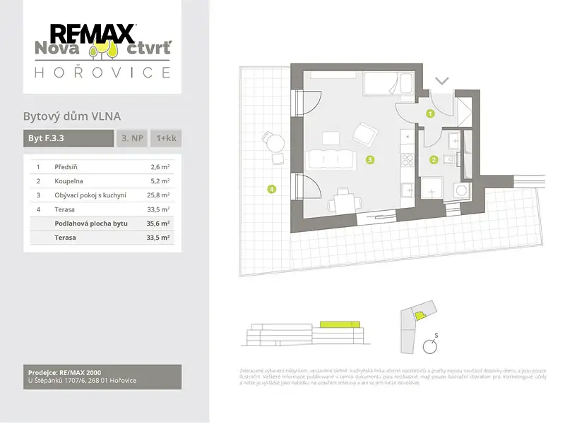 Prodej bytu 1+kk 35 m², Hořovice – náhled fotky 2