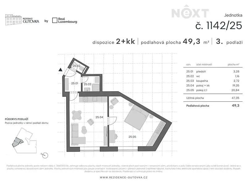 Prodej bytu 2+kk 49 m², Praha – náhled fotky 3