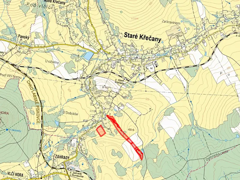 Prodej louky 50106 m², Staré Křečany – náhled fotky 2