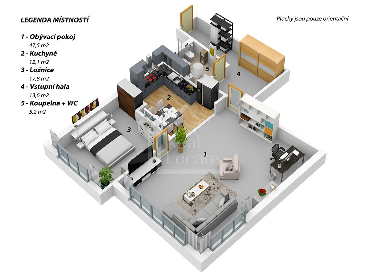 Pronájem bytu 2+kk 90 m² – fotografie 5