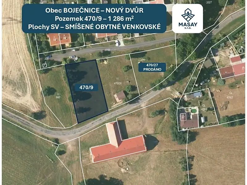 Prodej stavebního pozemku 1286 m², Bor – náhled fotky 1