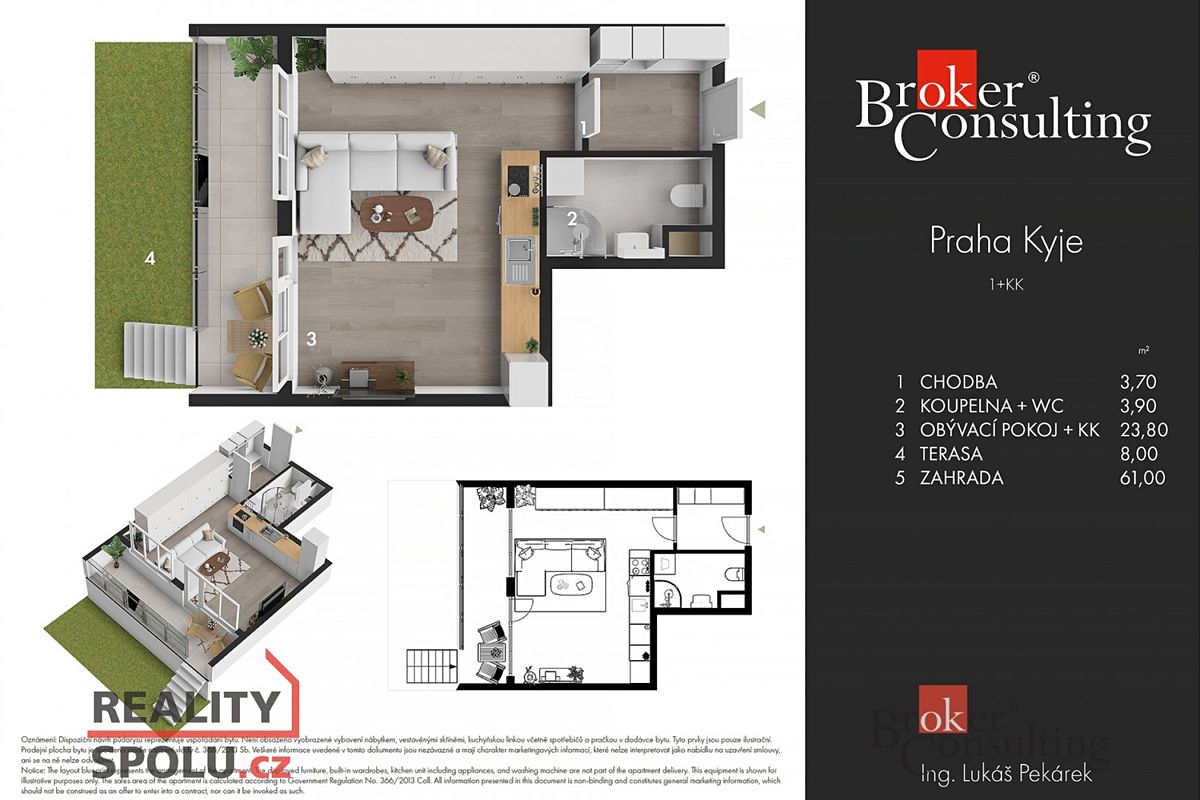 Pronájem bytu 1+kk 31 m² – fotografie 2