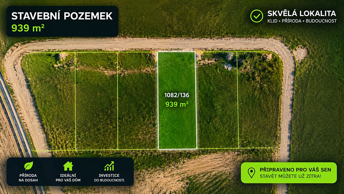 Prodej stavebního pozemku 939 m²