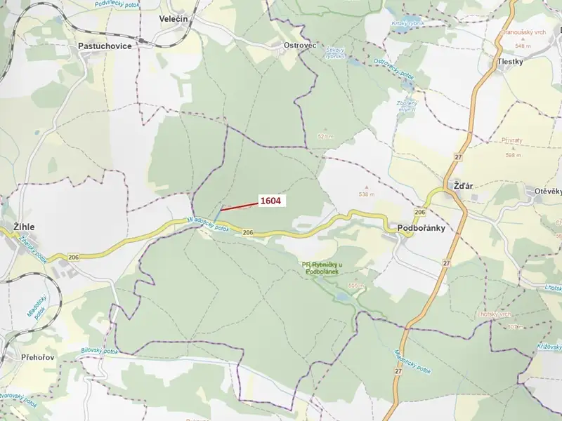 Dražba lesa 4076 m², Jesenice – náhled fotky 1