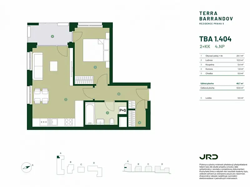 Prodej bytu 2+kk 54 m², Praha – náhled fotky 2