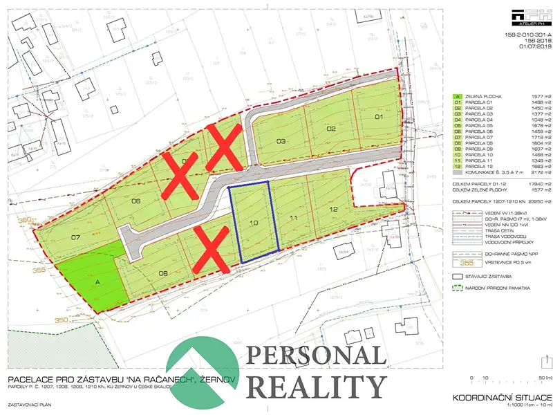 Prodej stavebního pozemku 1468 m², Žernov – náhled fotky 3
