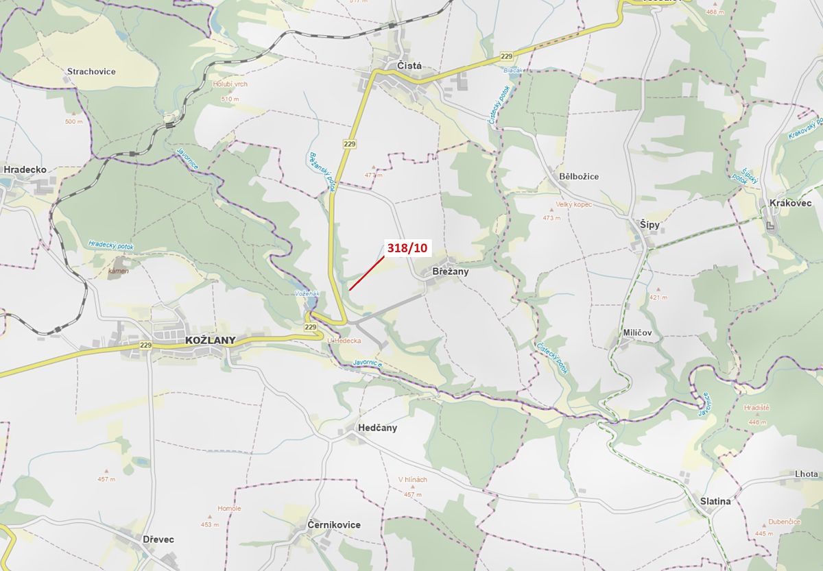Dražba lesa 21 m², Břežany – fotka 1 z 3