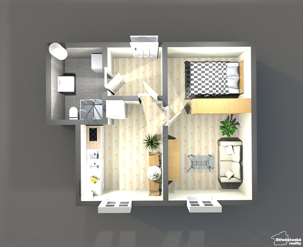 Pronájem bytu 2+kk 40 m² – fotografie 4