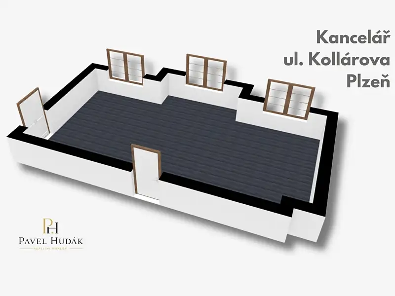 Pronájem kanceláře 55 m², Plzeň – náhled fotky 3