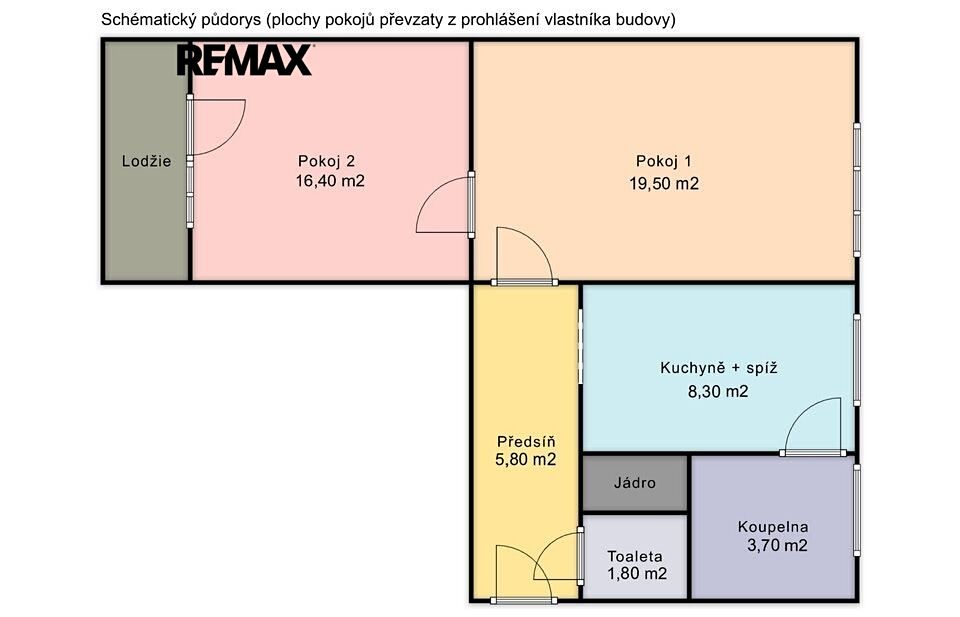 Pronájem bytu 2+1 55 m² – fotografie 3
