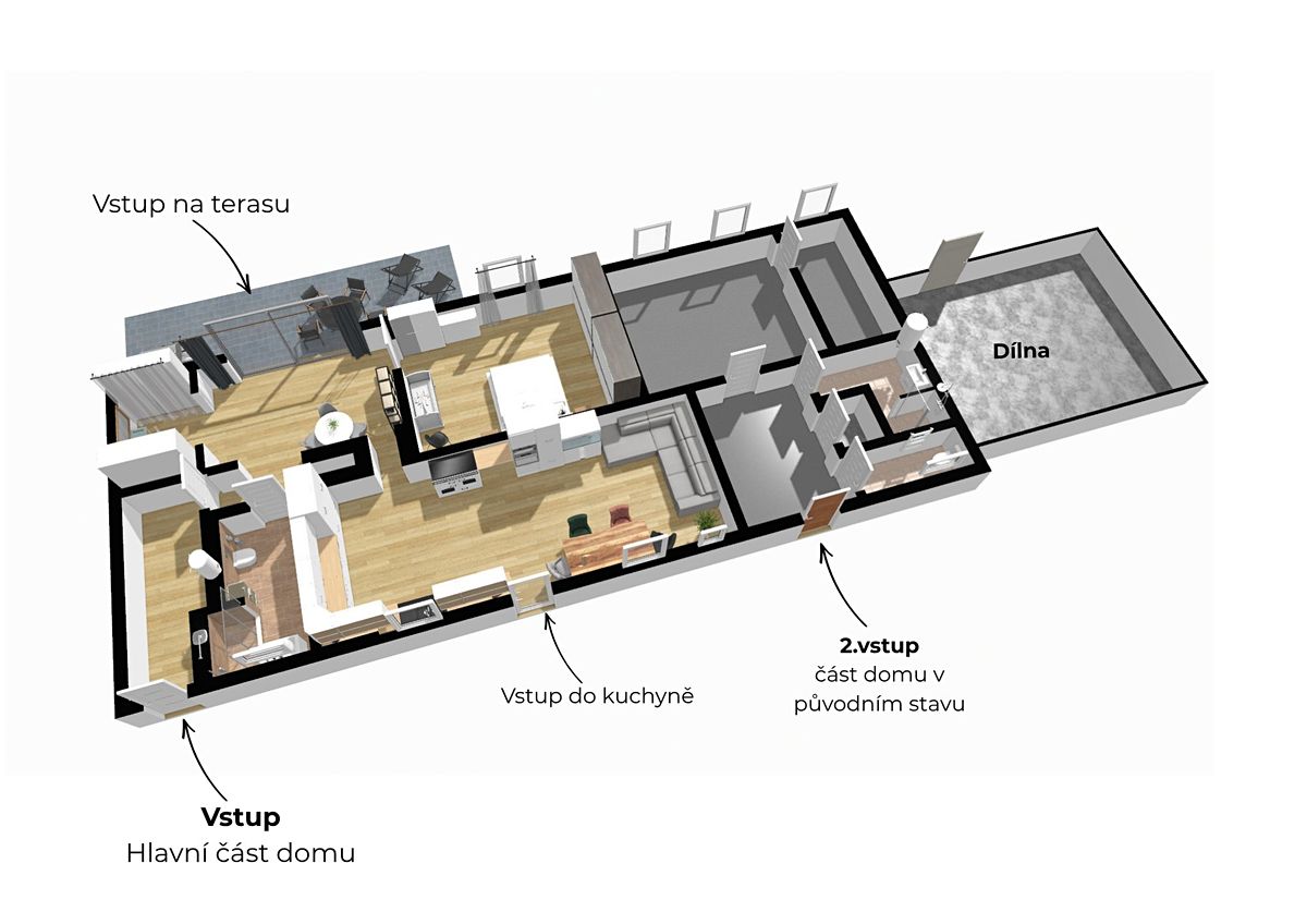 Prodej rodinného domu 149 m², pozemek 1967 m² – fotografie 3