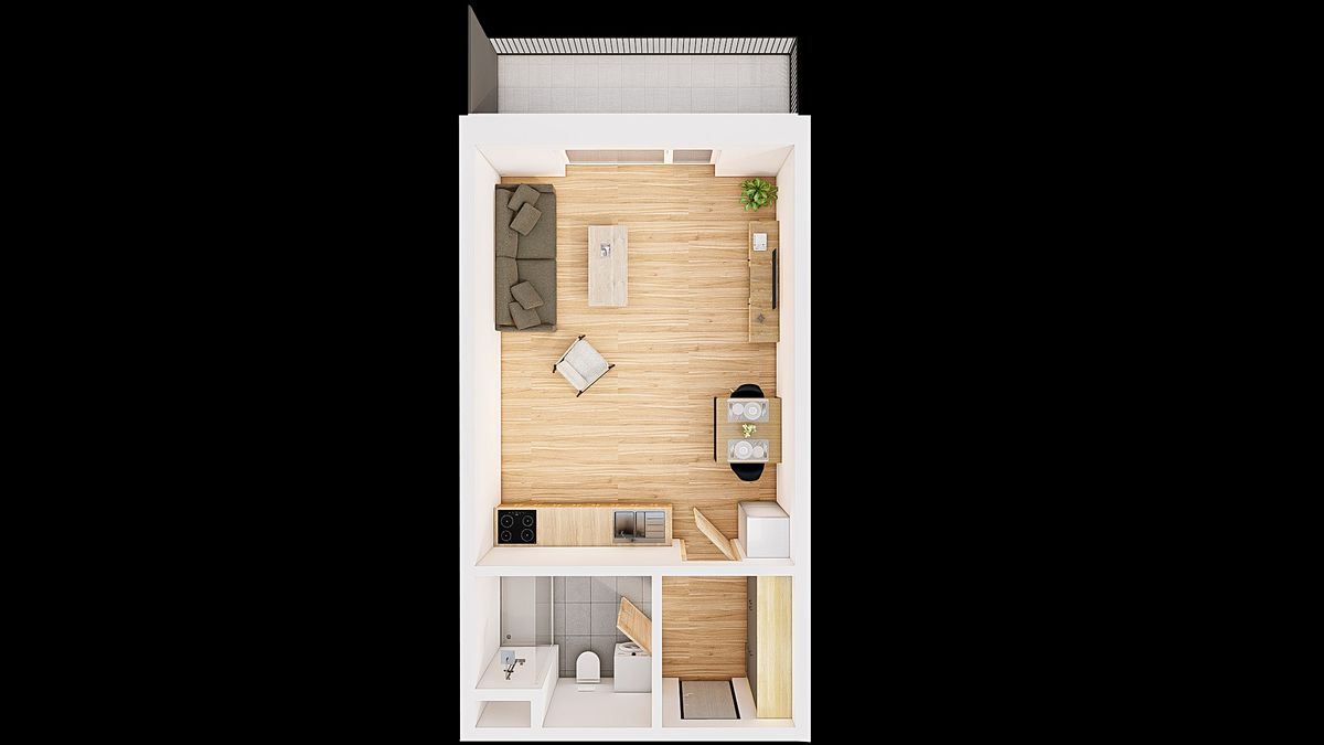 Prodej bytu 1+kk 40 m² – fotografie 3