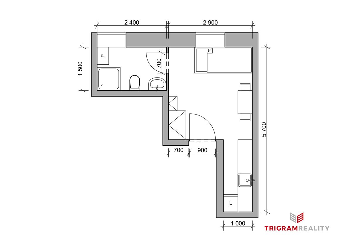 Pronájem bytu 1+kk 16 m² – fotografie 5