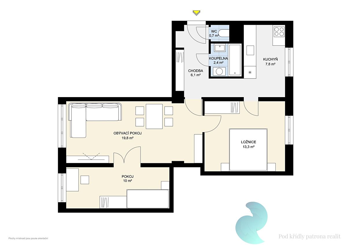 Prodej bytu 3+1 59 m² – fotografie 2