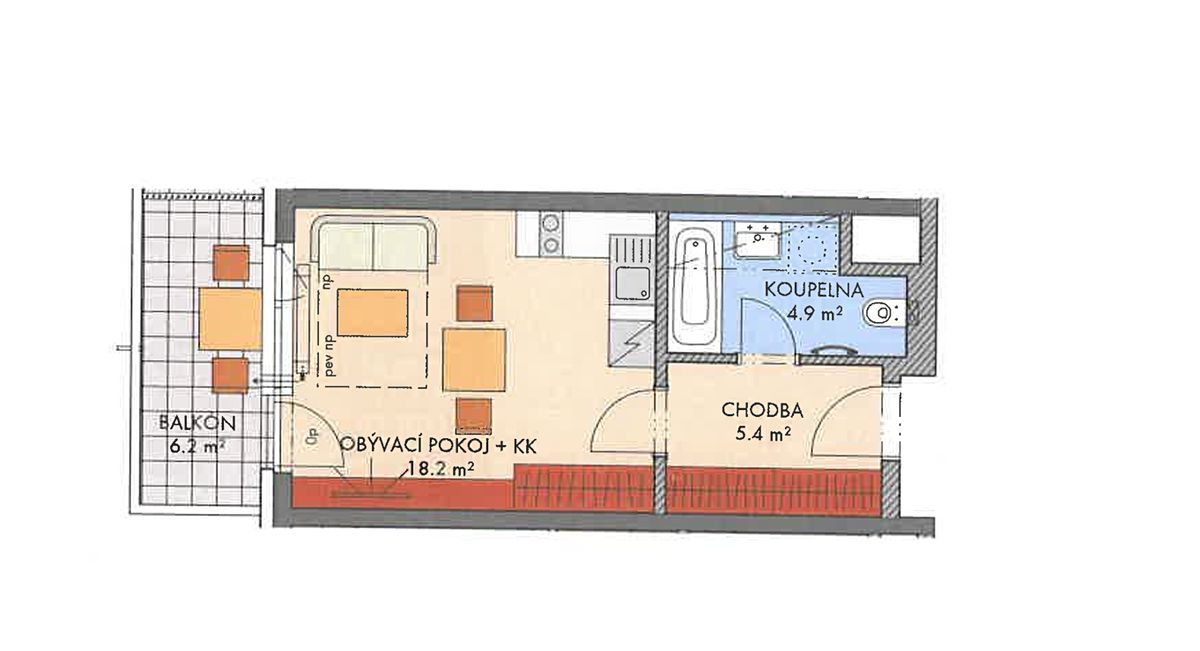 Prodej bytu 1+kk 29 m² – fotografie 5