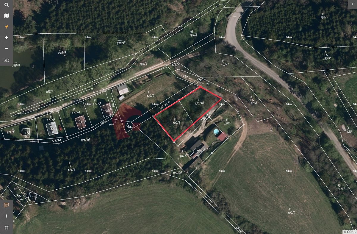 Prodej stavebního pozemku 937 m² – fotografie 3