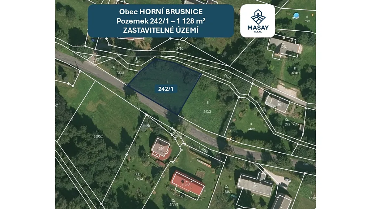 Prodej stavebního pozemku 1128 m²