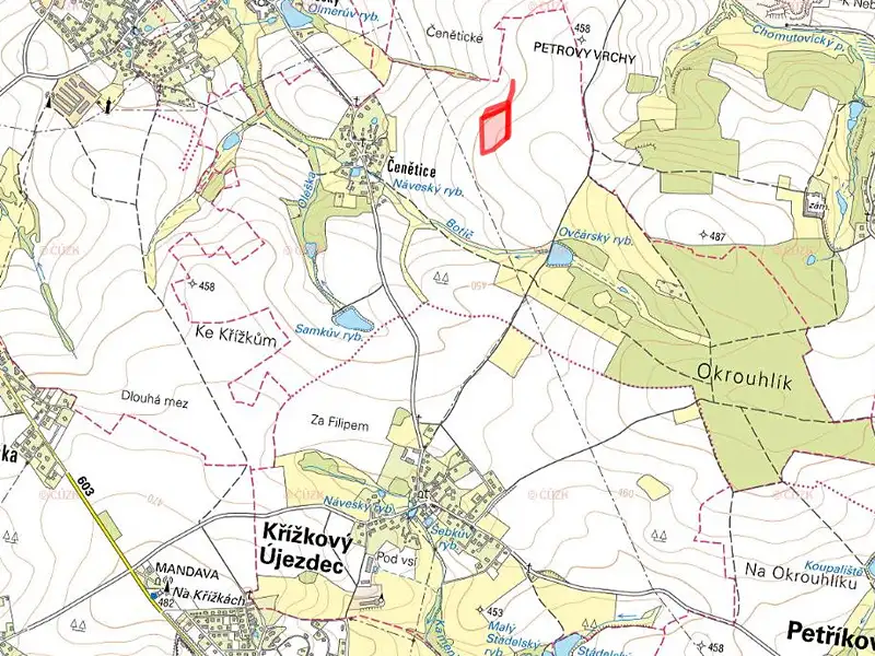 Prodej pole 18292 m², Křížkový Újezdec – náhled fotky 3