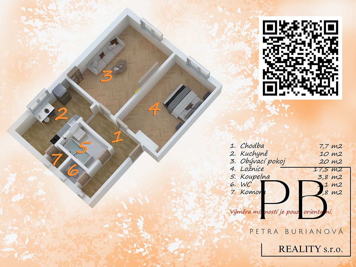 Prodej bytu 2+1 61 m² – fotografie 4