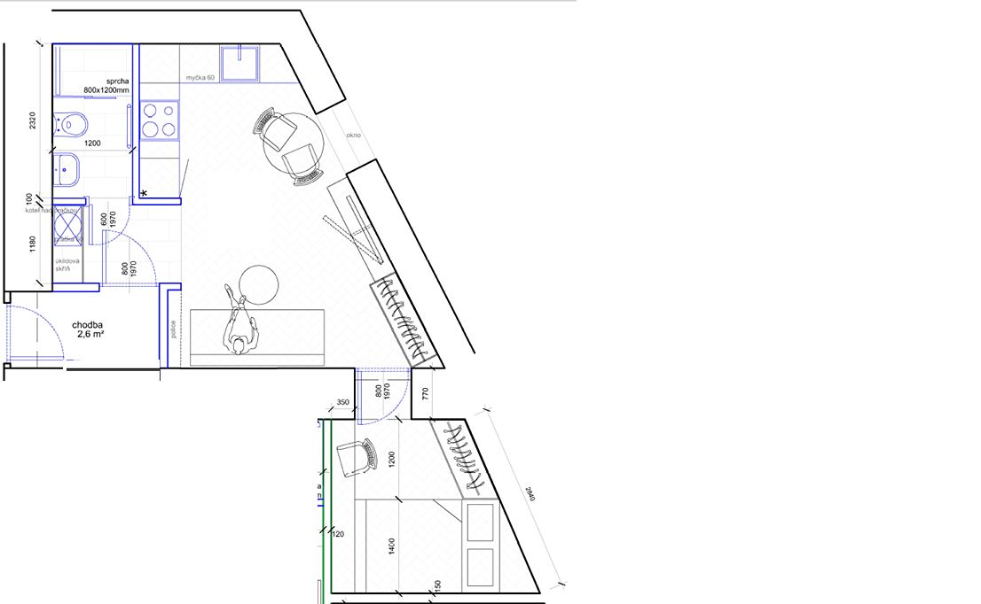 Pronájem bytu 2+kk 33 m² – fotografie 3