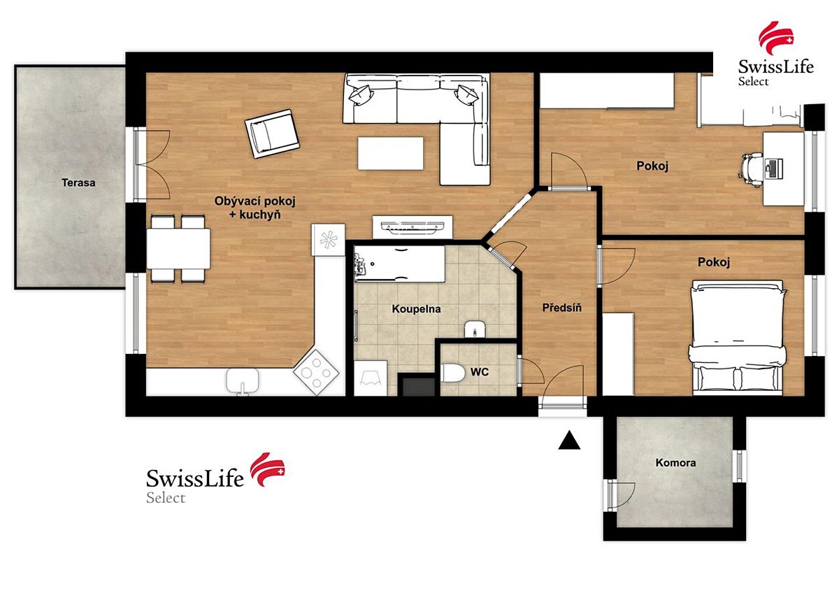 Pronájem bytu 3+kk 71 m² – fotografie 2